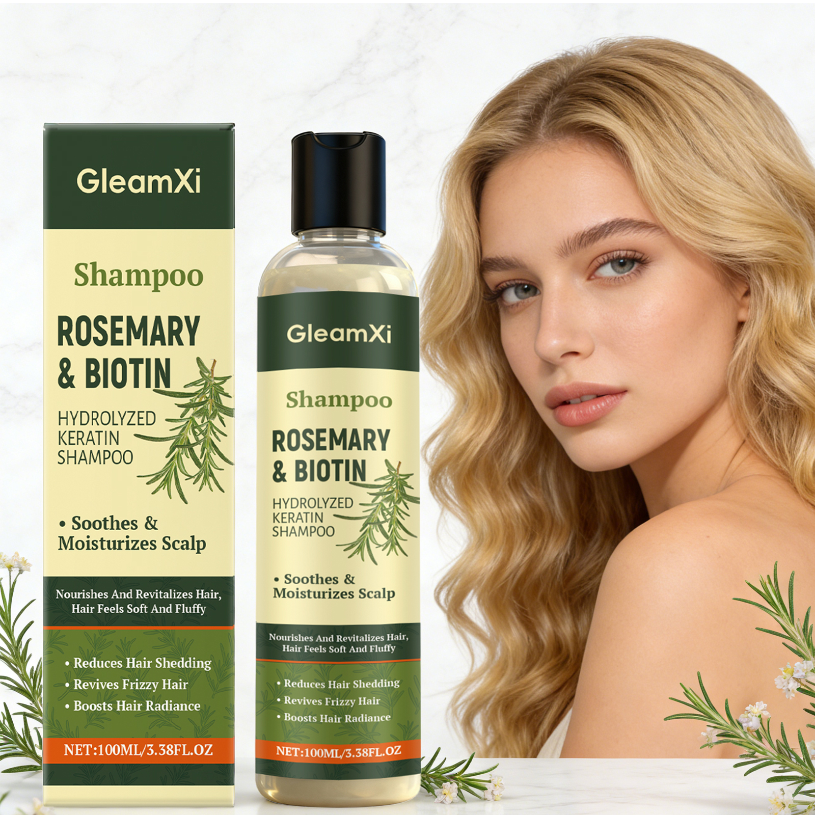Biotin Shampoo Thickening - Organic Rosemary Biotin Shampoo Hair Thickening