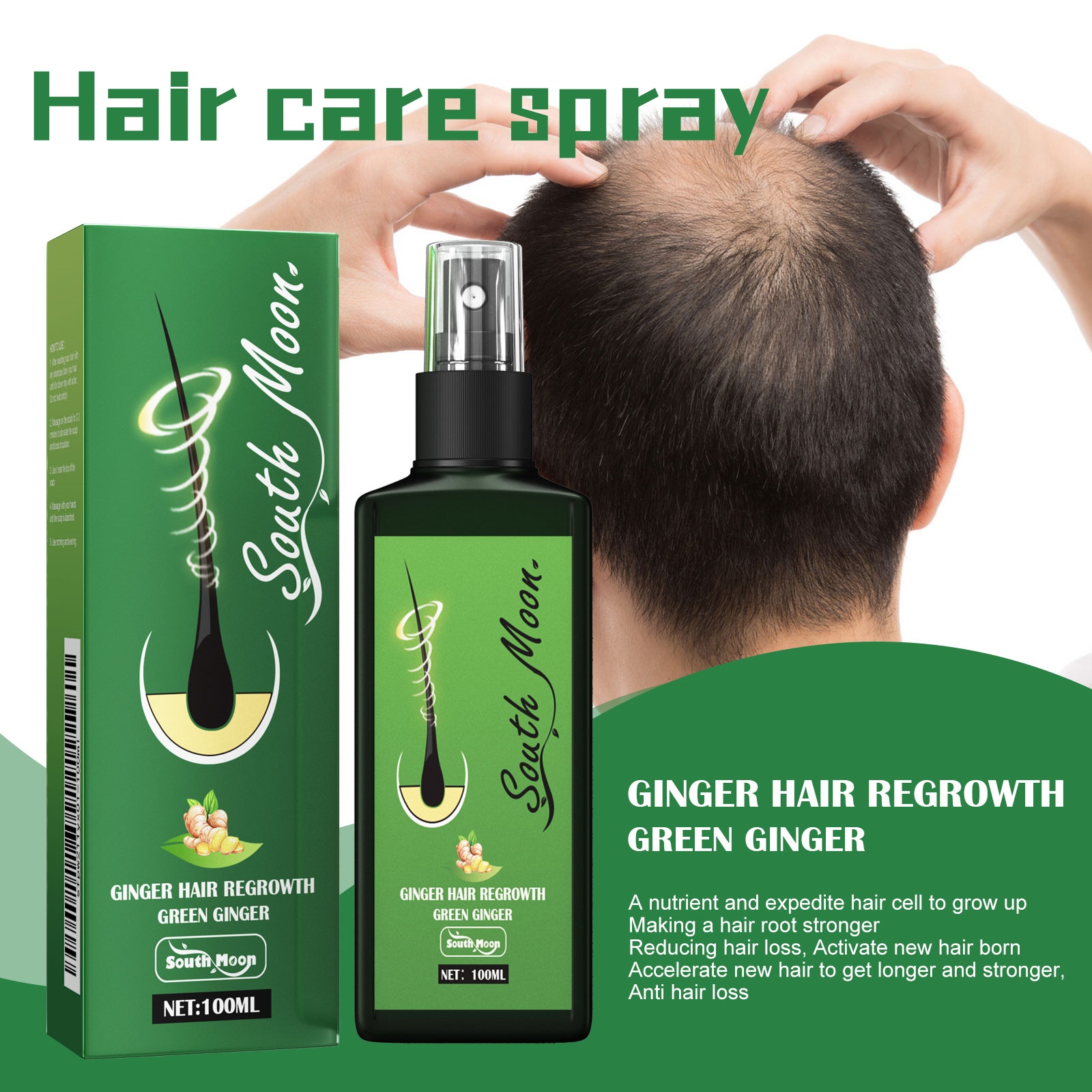 Hair Care For Hair Fall - Ginger Hair Density Serum Spray Effective