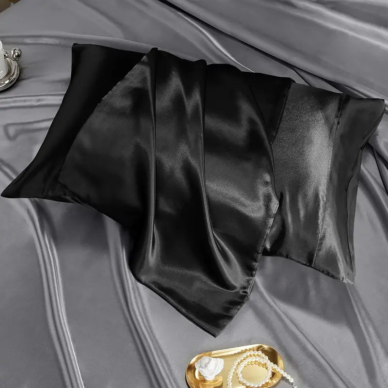 Satin Pillowcase Silk - 2-piece Pure Emulation Silk Satin Pillowcase