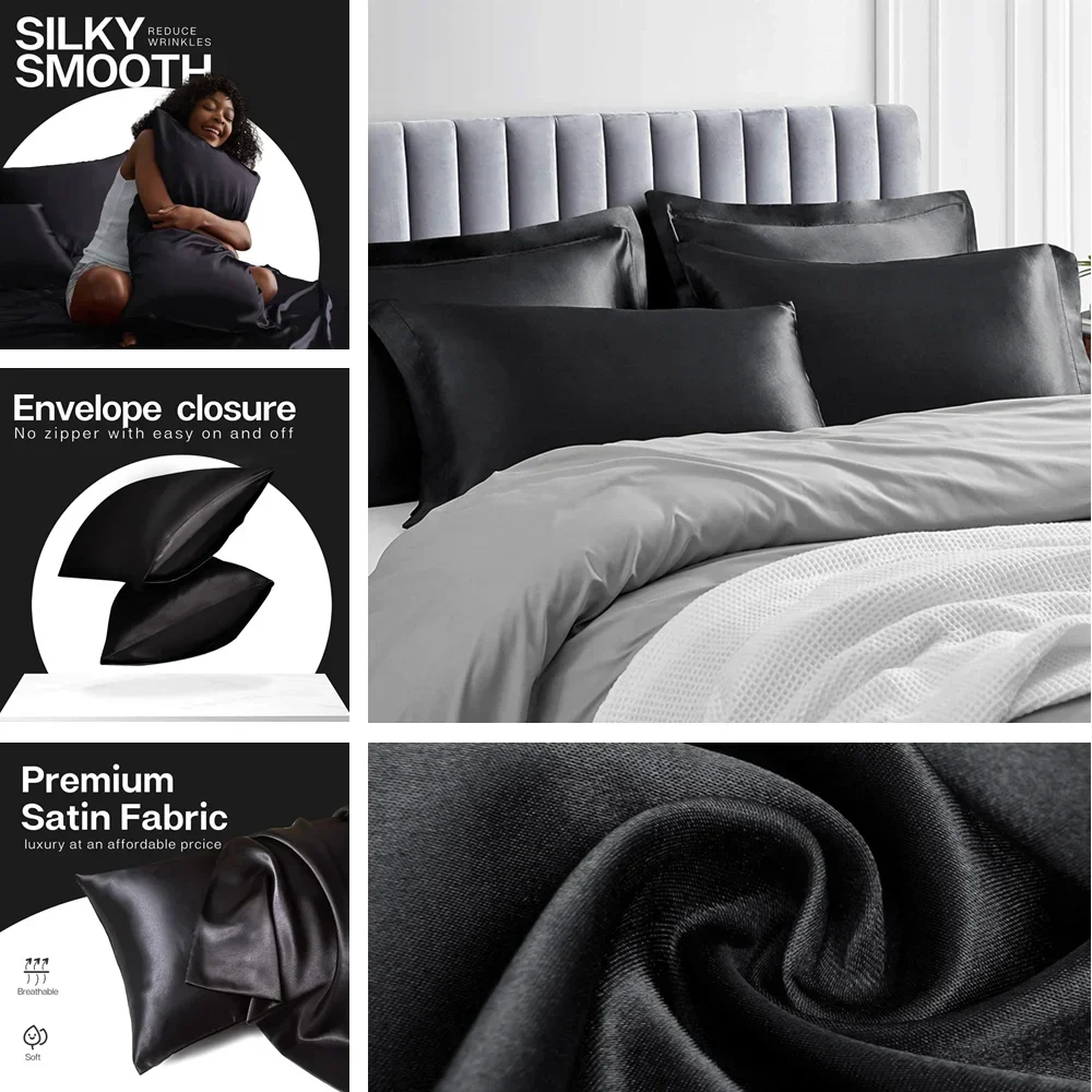 2 Pack Satin Pillowcase for Ha - Satin Pillowcase Silk recensione e prezzo