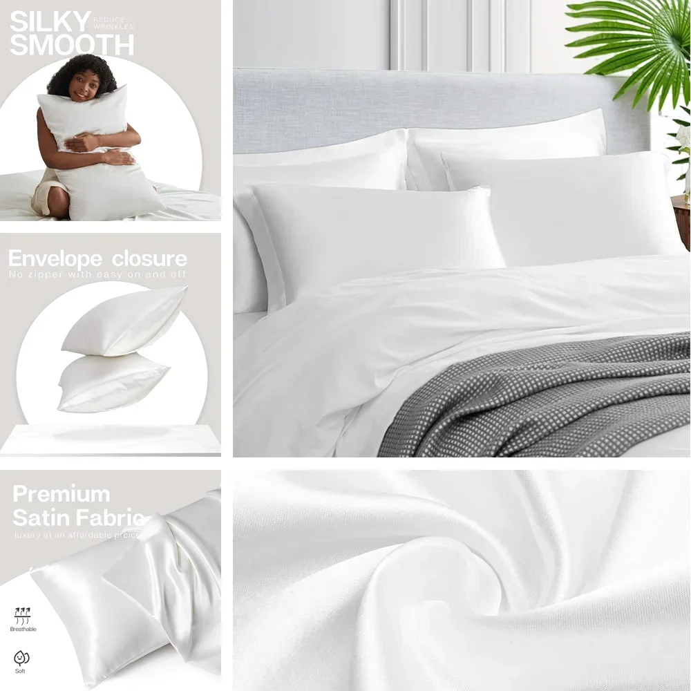 2 Pack Satin Pillowcase for Ha - Satin Pillowcase Silk recensione e prezzo