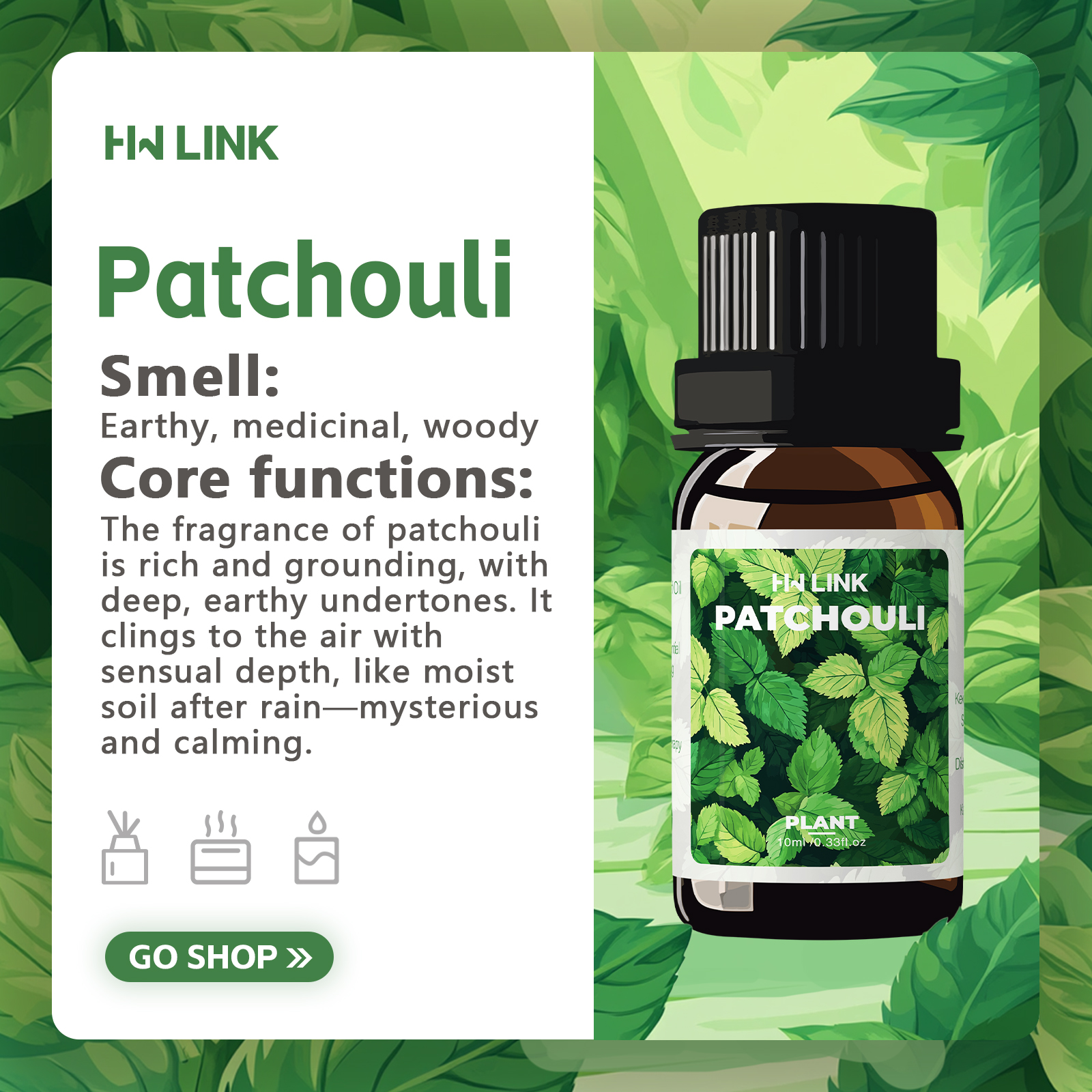 10ml Patchouli Essential Oils  - Hair Care Essential recensione e prezzo