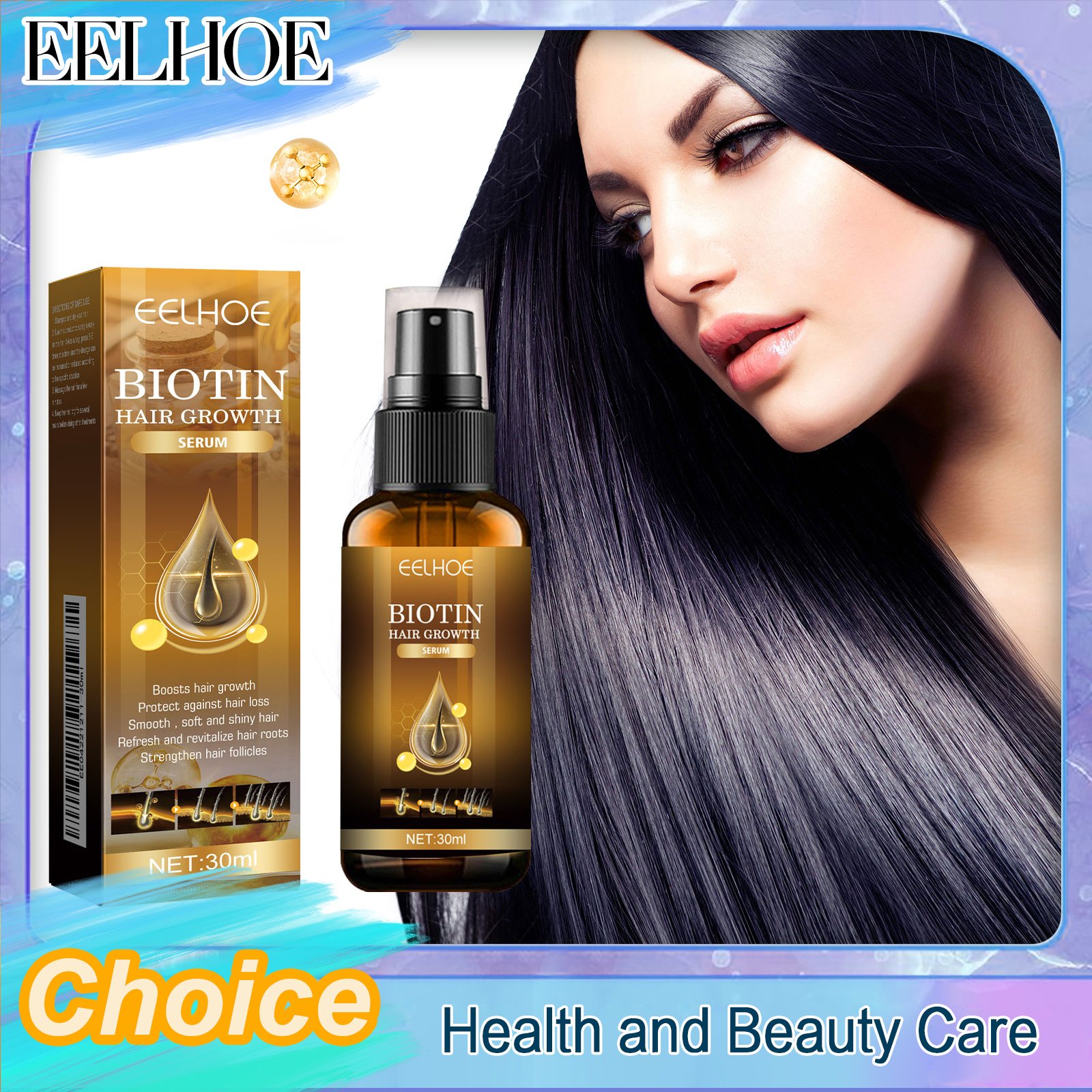 Eelhoe Biotin Hair Growth Spra - Hair Care For Hair Fall recensione e prezzo