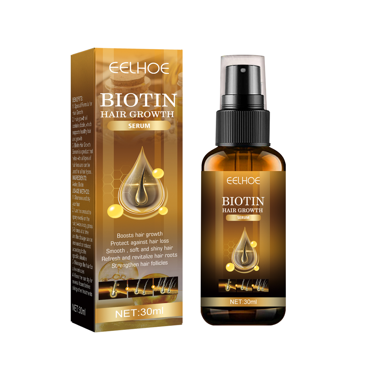 Eelhoe Biotin Hair Growth Spra - Hair Care For Hair Fall recensione e prezzo