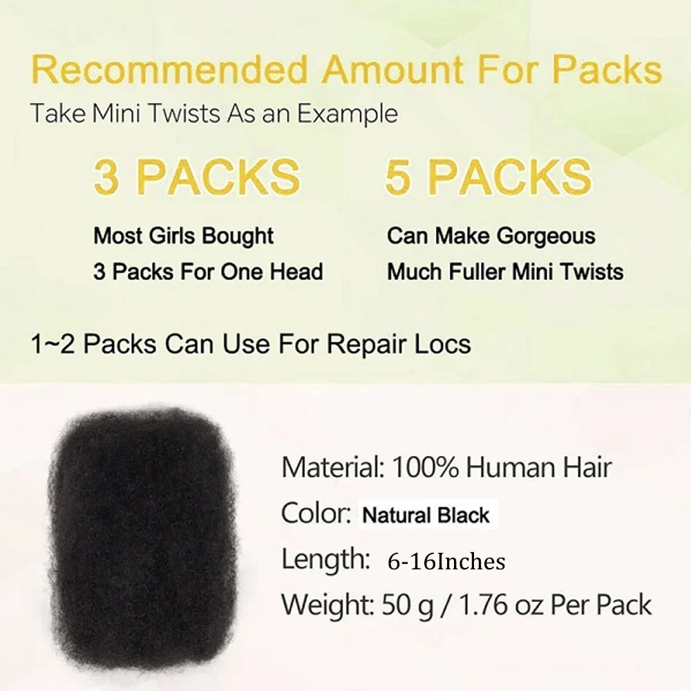 LD Afro Kinky Curly Bulk Human - Hair Care Color recensione e prezzo