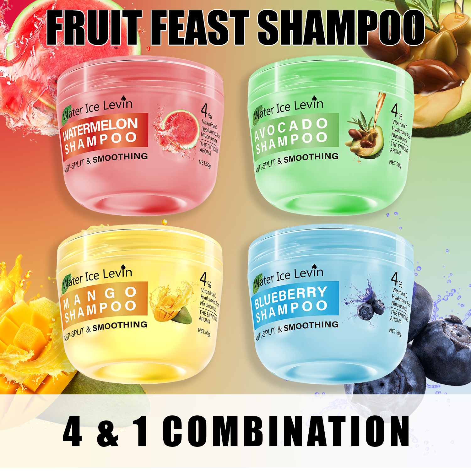 Tropical Fruit Shampoo Set - D - Hair Care For Hair Fall recensione e prezzo