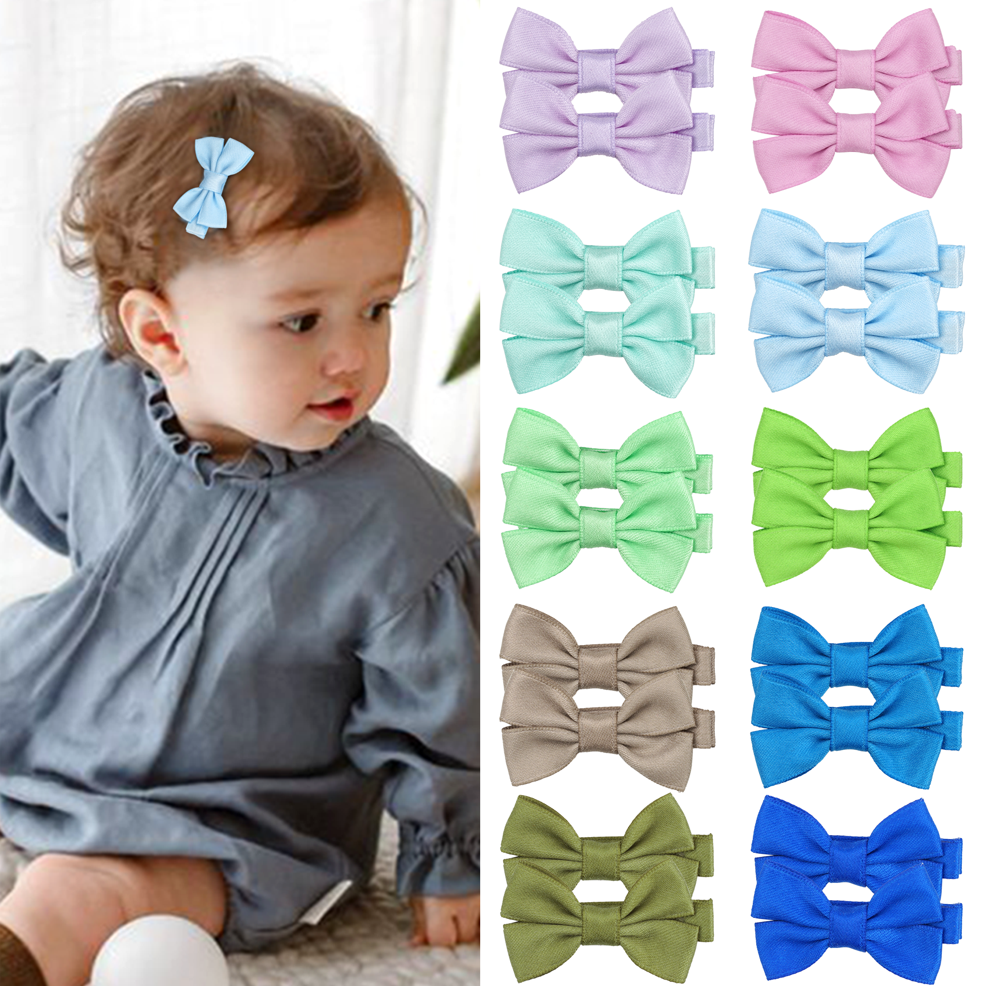 12/20 Pcs 2Inch Baby Hair Bows - Hair Care Baby recensione e prezzo