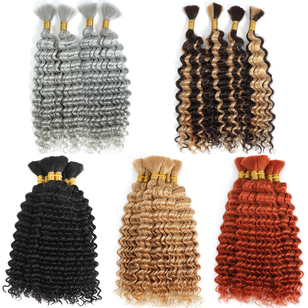 Bulk Human Hair Deep Wave For  - Hair Care Color recensione e prezzo
