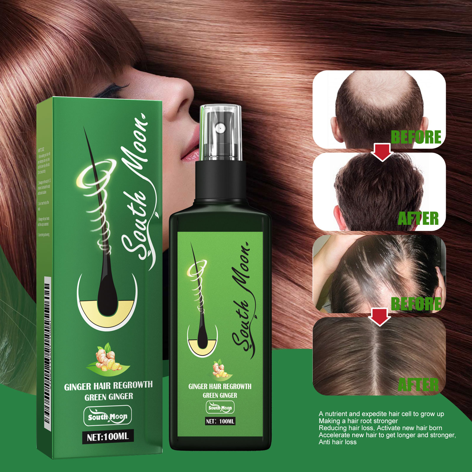 Ginger Hair Density Serum Spra - Hair Care For Hair Fall recensione e prezzo