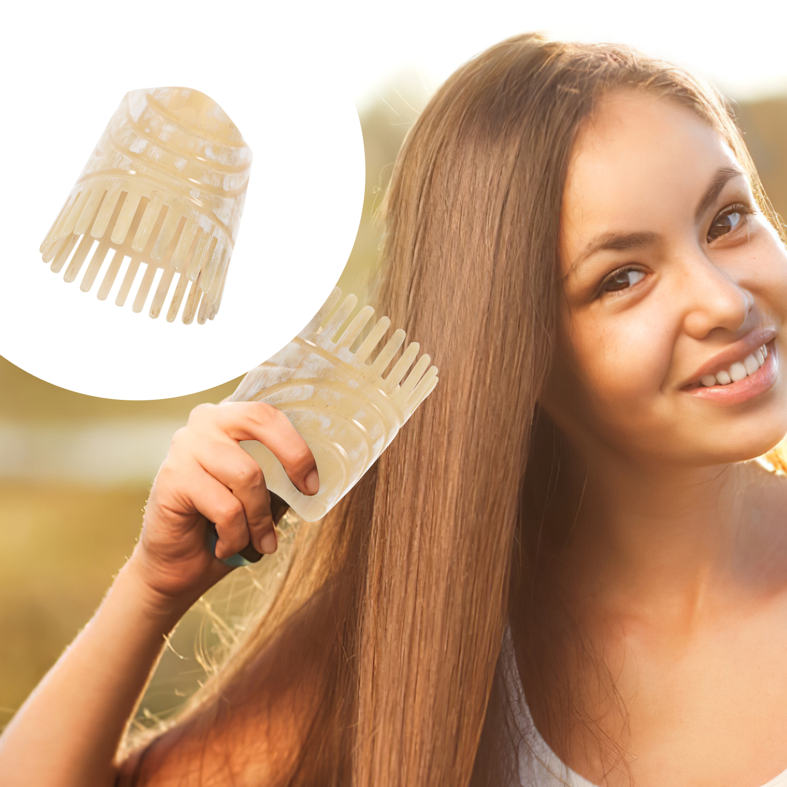 Portable Oxhorn Haircomb With  - Hair Care Tips recensione e prezzo