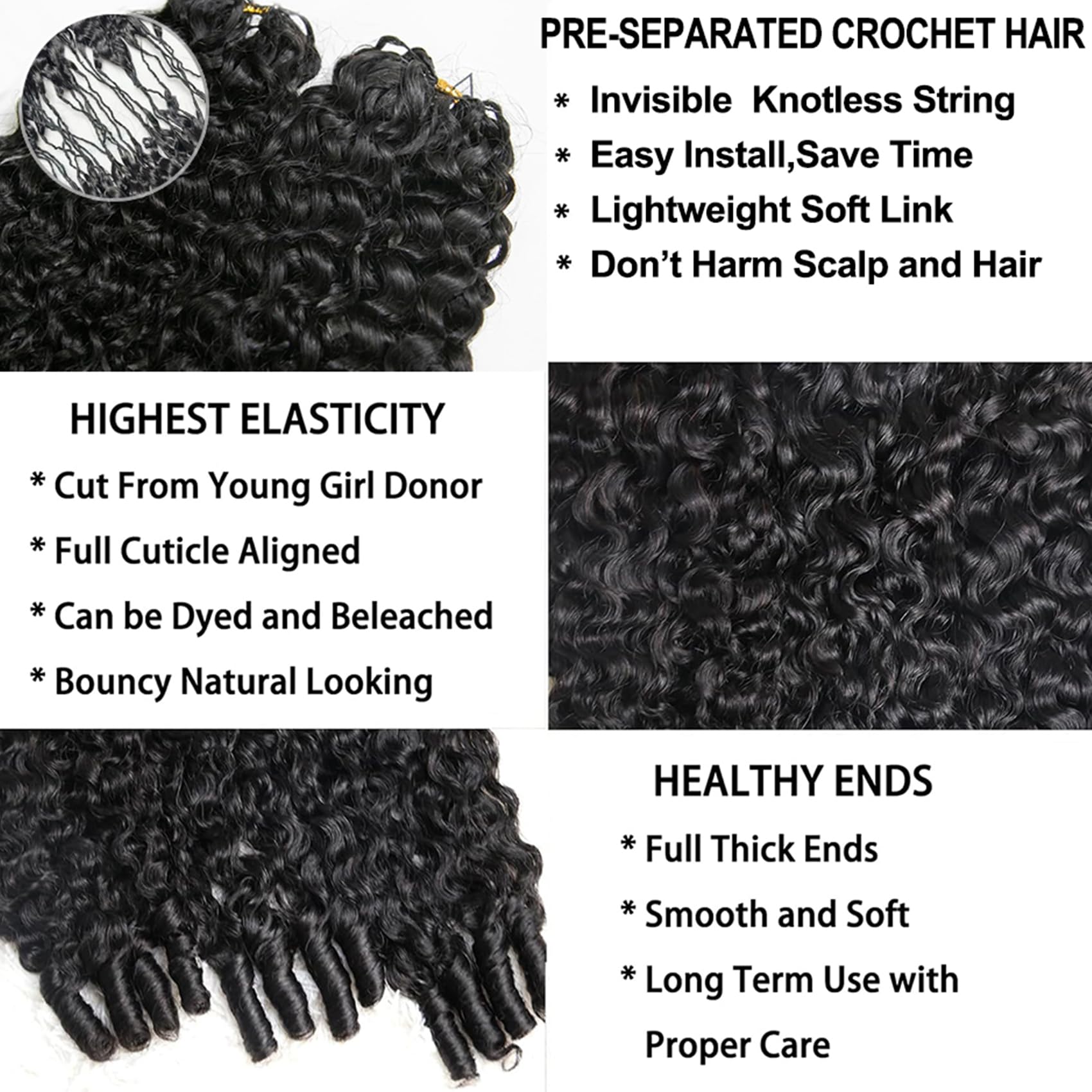 Burmese Curly Feather Crochet  - Hair Care Color recensione e prezzo