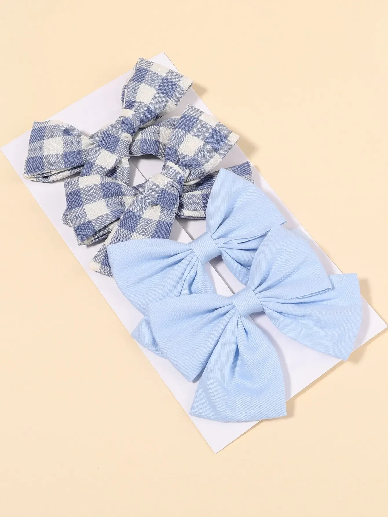 4Pcs/Set Cute Plaid Bow Hair C - Hair Care Baby recensione e prezzo