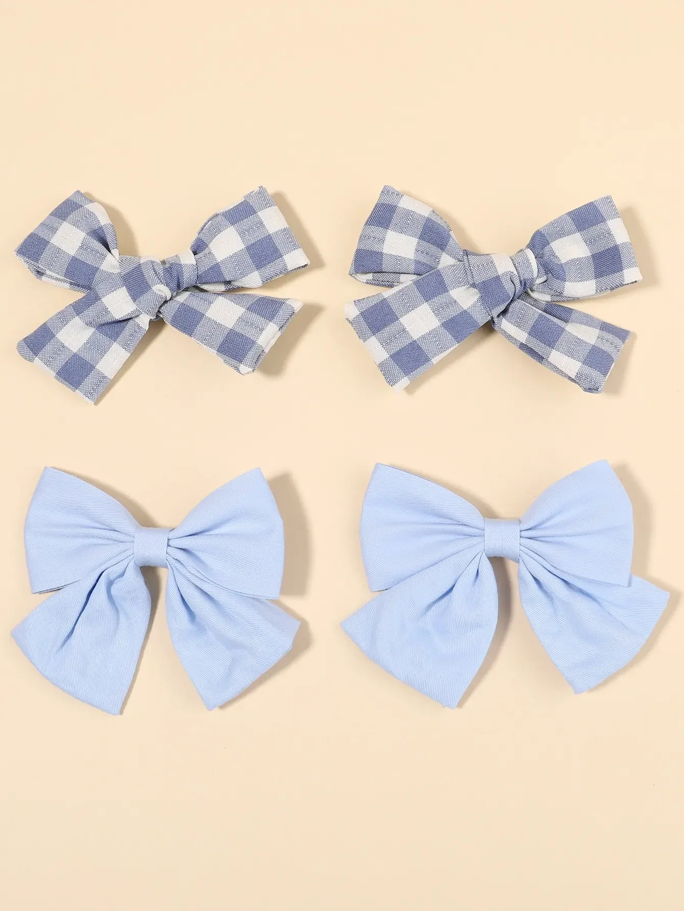 4Pcs/Set Cute Plaid Bow Hair C - Hair Care Baby recensione e prezzo