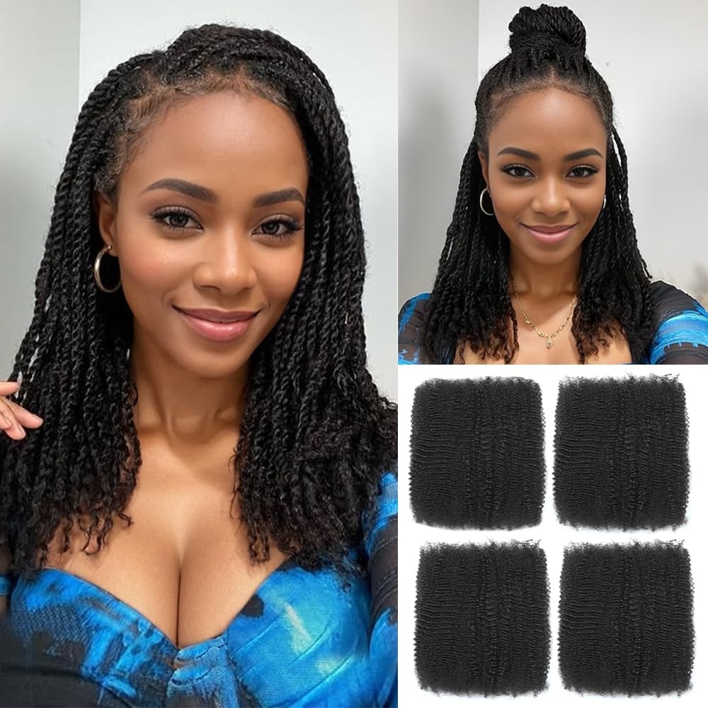 1/3/5pcs Afro Kinky Curly Bulk - Hair Care Color recensione e prezzo