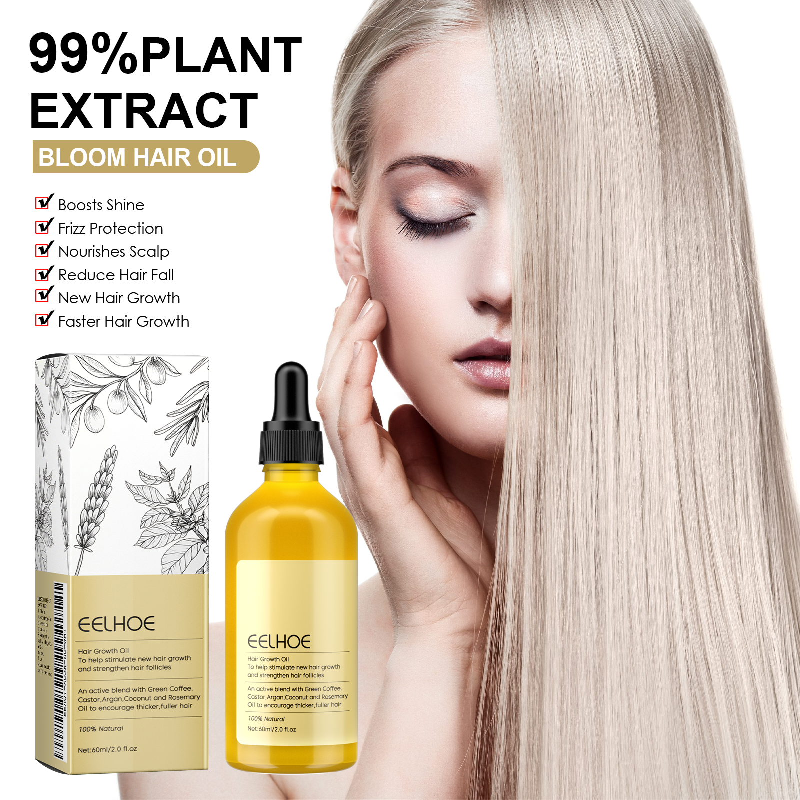 Rosemary Hair Growth Oil 60ml  - Hair Care Growth recensione e prezzo