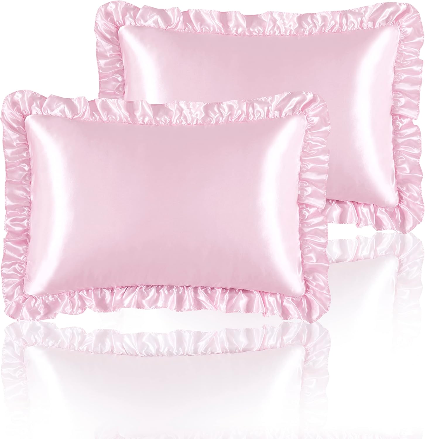 2Pcs Satin Ruffled Pillow Case - Satin Pillowcase Silk recensione e prezzo