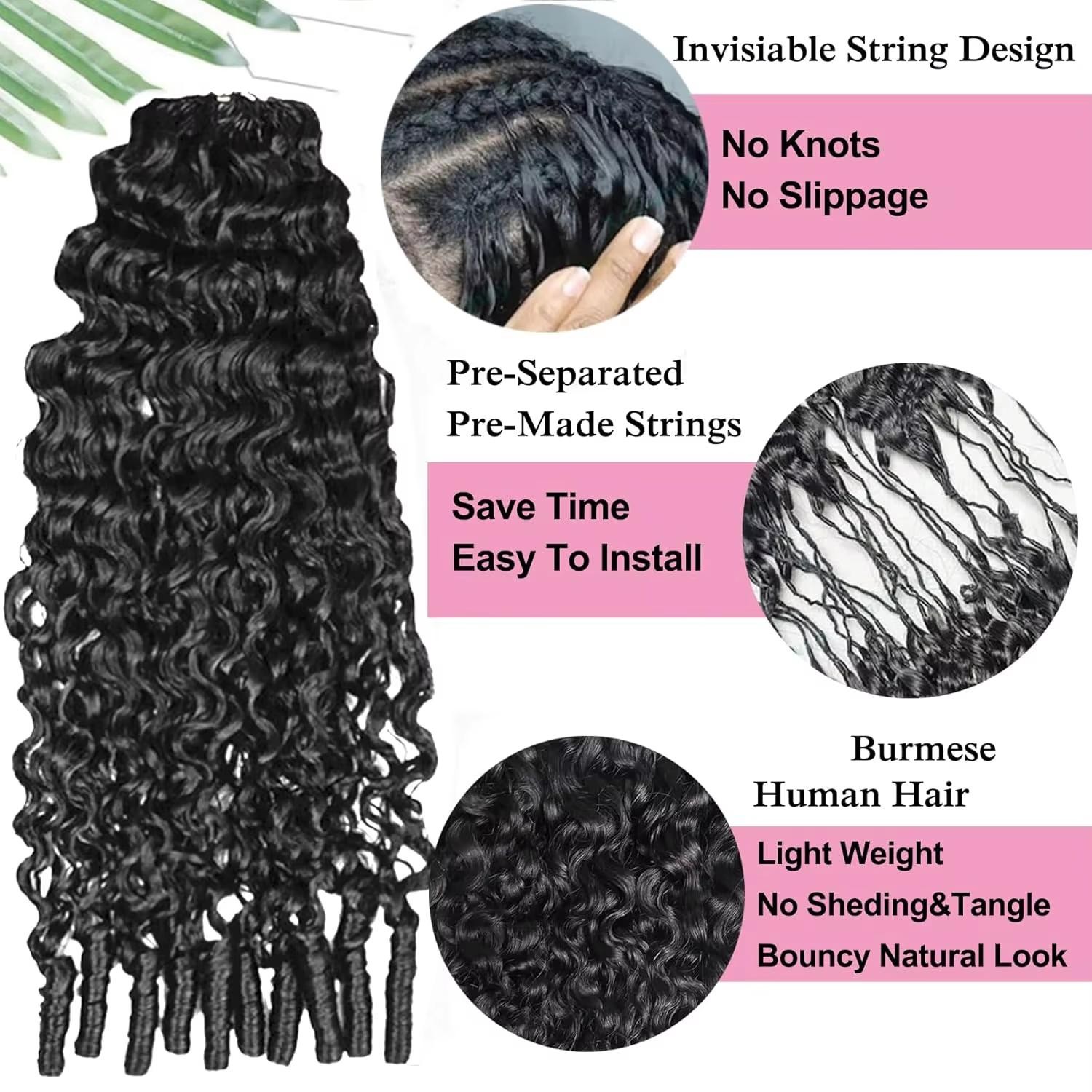 Burmese Curly Crochet Human Ha - Hair Care Color recensione e prezzo