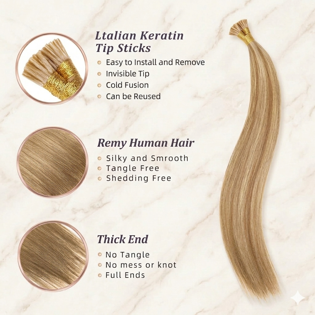 18inch Natural Remy I- Tip Hum - Hair Care Tips recensione e prezzo